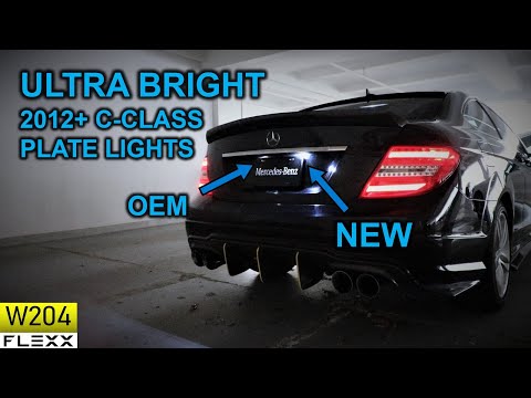 2012+ Mercedes W204 C-Class: How to install LED License Plate Lights