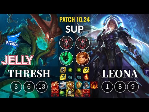 AF Jelly Thresh vs Leona Sup - KR Patch 10.24
