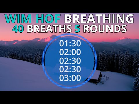 Wim Hof Guided Breathing Session - 5 Rounds 40 Breaths Extreme No Talking