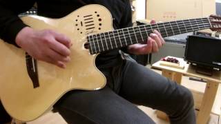 Video thumbnail for Godin Multiac Nylon Duet Ambiance ピック弾き by Heavy Gauge Guitars