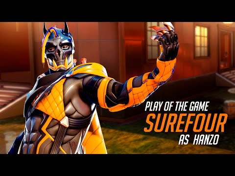 WHAT TOP 500 HANZO LOOKS LIKE IN OW 2 - SUREFOUR! POTG! [ OVERWATCH 2 SEASON 4 TOP 500 ]