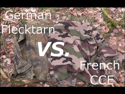 Camouflage effektiveness test: German Flecktarn vs. French CCE