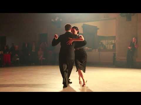  Pamela Ramos Aracena  and  Theddy Lizama  are  dancing  to  the  tango  "  Golgota  "  by  Rodolfo Biagi  in  2018