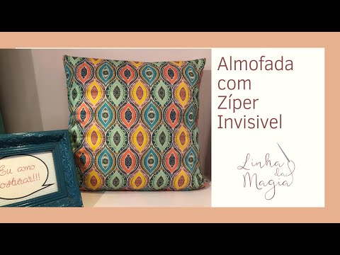 Almofada com zíper invisível