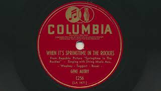 1938 GENE AUTRY When It&#39;s Springtime In The Rockies - 78 RPM Record