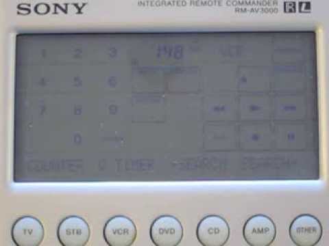 Setting the times to start and stop recording on the Sony RM-AV3000/3100
