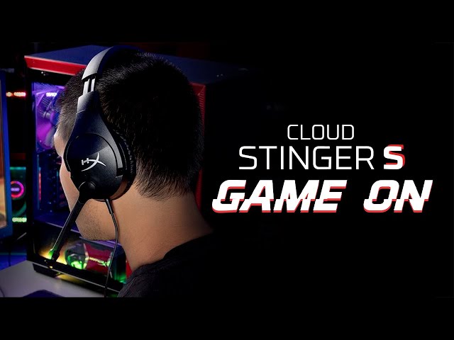 Auriculares HyperX Cloud Stinger S con cable sonido envolvente 7.1 gaming con cancelación de ruido negros video