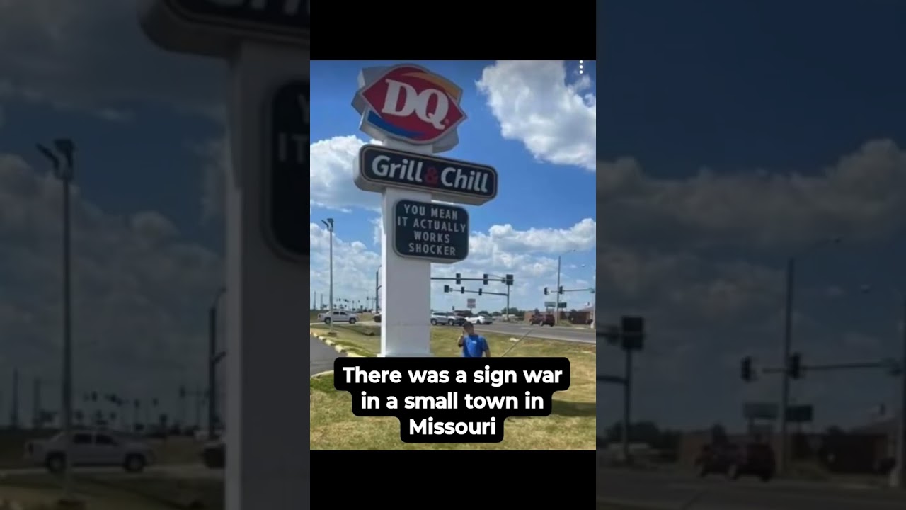 There was a sign war in a small town (Marshfield) Missouri. #signwar #marshfield #missouri #fastfood