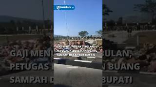 KELAKUAN Petugas Kebersihan Buang Sampah di Halaman Kantor Bupati Seram Barat, Gaji Nunggak 3 Bulan