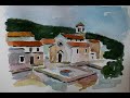 Watercolor Painting Korčula Pupnat 60