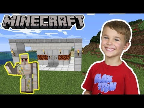 Minecraft: BUILD A HOUSE FOR IRON GOLEM IN 10 MINUTES CHALLENGE (SON VS DAD)
