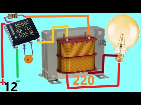 How To Make Simple İnverter / Using Ne555