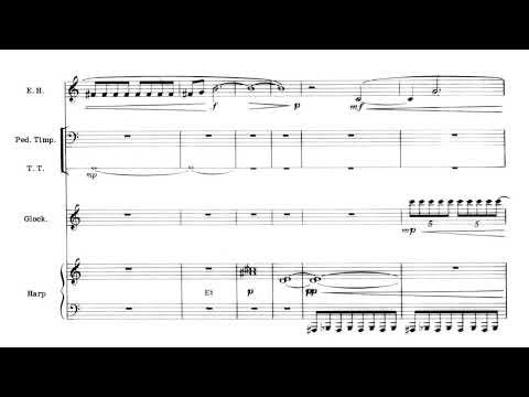 [Alan Hovhaness] Moss Garden for English Horn, Harp and Percussion Op.181 (Score-Video)