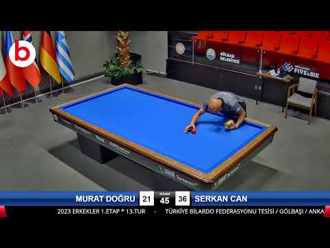 MURAT DOĞRU & SERKAN CAN Bilardo Maçı - 2023 ERKEKLER 1.ETAP-13.TUR