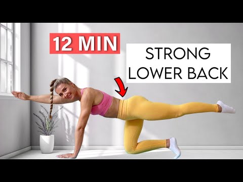 12 MIN LOWER BACK Toning & Strength workout at home, No Equipment , No Repeat, Burn Calories