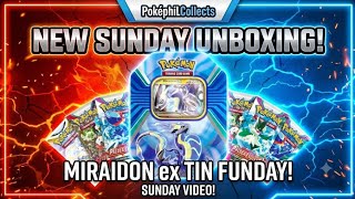⚡ MIRAIDON ex TIN UNBOXING! | Paldea Legends Part 2! | Sunday Funday #SV266
