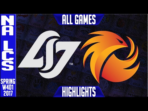 CLG vs Phoenix 1 Highlights All Games - NA LCS W4D3 Spring 2017 - CLG vs P1 All Games