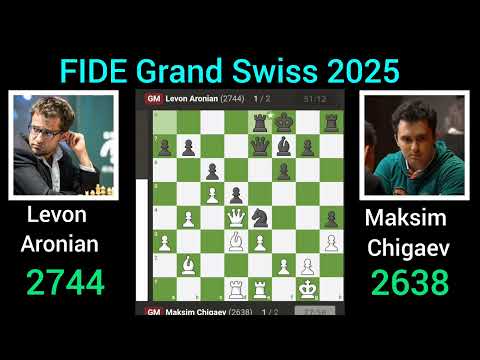 Levon Aronian vs Maksim Chigaev | FIDE Grand Swiss 2025 | Full Chess Game #LevonAronian #chess