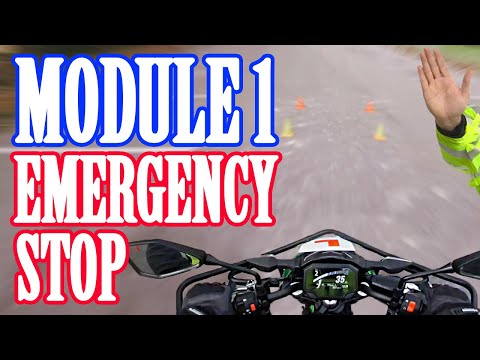 DVSA Module 1 Motorcycle Test -  Exercise 7 - emergency stop
