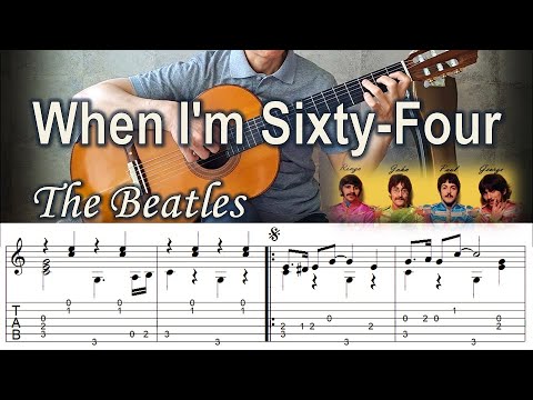 When I'm Sixty-Four / The Beatles - Fingerstyle Guitar | TAB