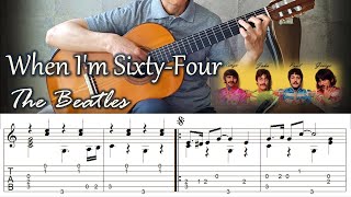 When I&#39;m Sixty-Four / The Beatles - Fingerstyle Guitar | TAB
