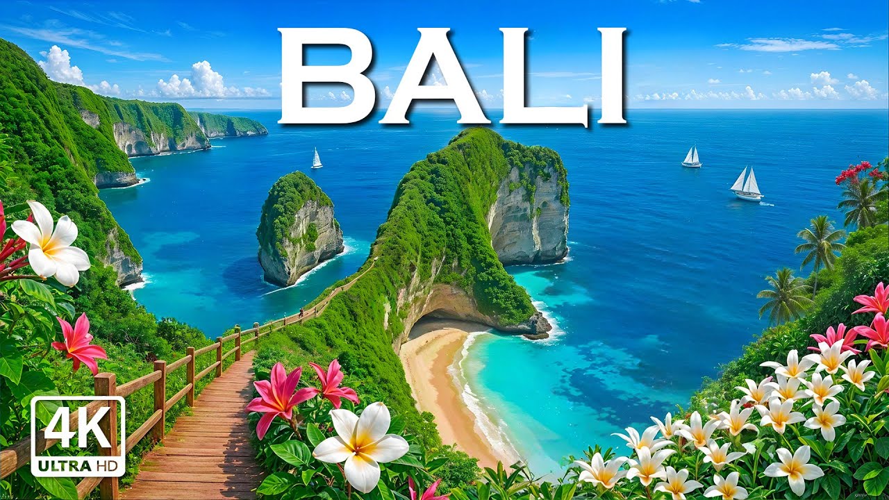 Bali, Indonesia 4K - Crystal Clear Waters, Rice Terraces & Majestic Temples 4K Ultra HD