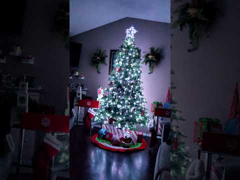 Holiday Time PreLit Holiday Symphony Aspen Spruce Artificial Christmas Tree Color Changing RGB 7.5'