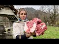 Village Style Cooking Of Lamb Neck And Beans Pilaf Recipe IRAN Cuisine