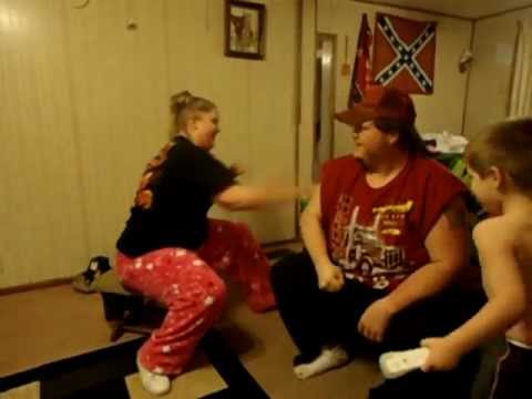 punching game girl hits hard