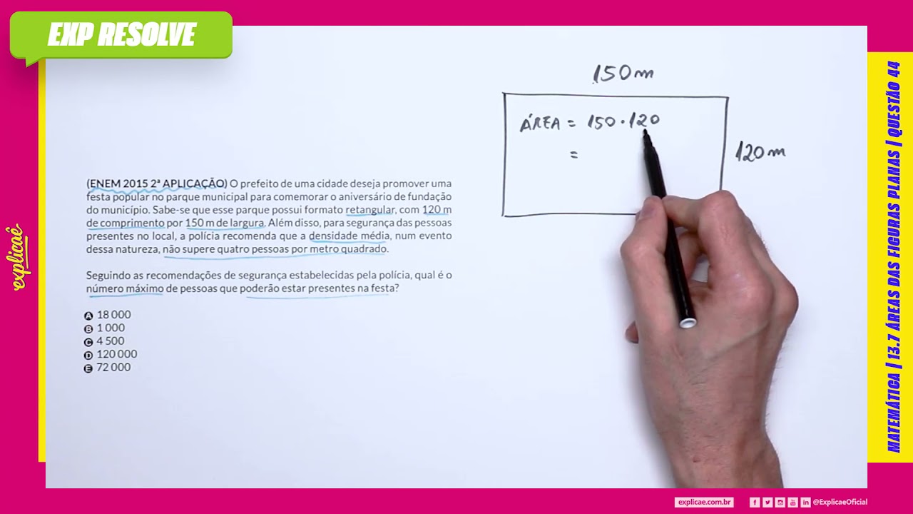 O PREFEITO DE UMA CIDADE DESEJA PROMOVER UMA FESTA POPULAR NO (...) | ÁREAS DAS FIGURAS PLANAS