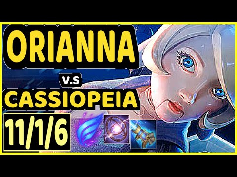 TAKESHI (ORIANNA) vs CASSIOPEIA - 11/1/6 KDA MID GAMEPLAY - BR Ranked GRANDMASTER