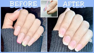 HOW TO REMOVE ACRYLIC NAILS AT HOME WITHOUT ACETONE | BASIC MANICURE & AFTER CARE | Pavithra iyer