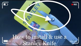 How to install, operate and change blades on Stanley Folding Pocket Knife 0 10 598