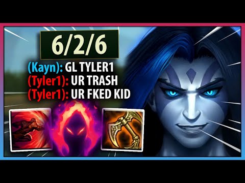 I Destroyed Tyler1 So Hard He Went on a 10 Loss Streak...Rank 1 Kayn vs. TYLER1 - League of Legends