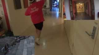 A Bear Cottage Mini Golf Trick Shot. All four aces / baskets.
