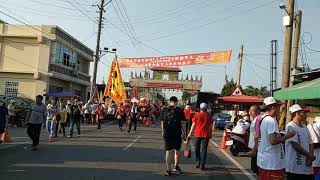 2o19年4月1o日大甲媽祖32週年前往新港奉天宮遶境進香駐進奉天宮沿途盛況。(3)