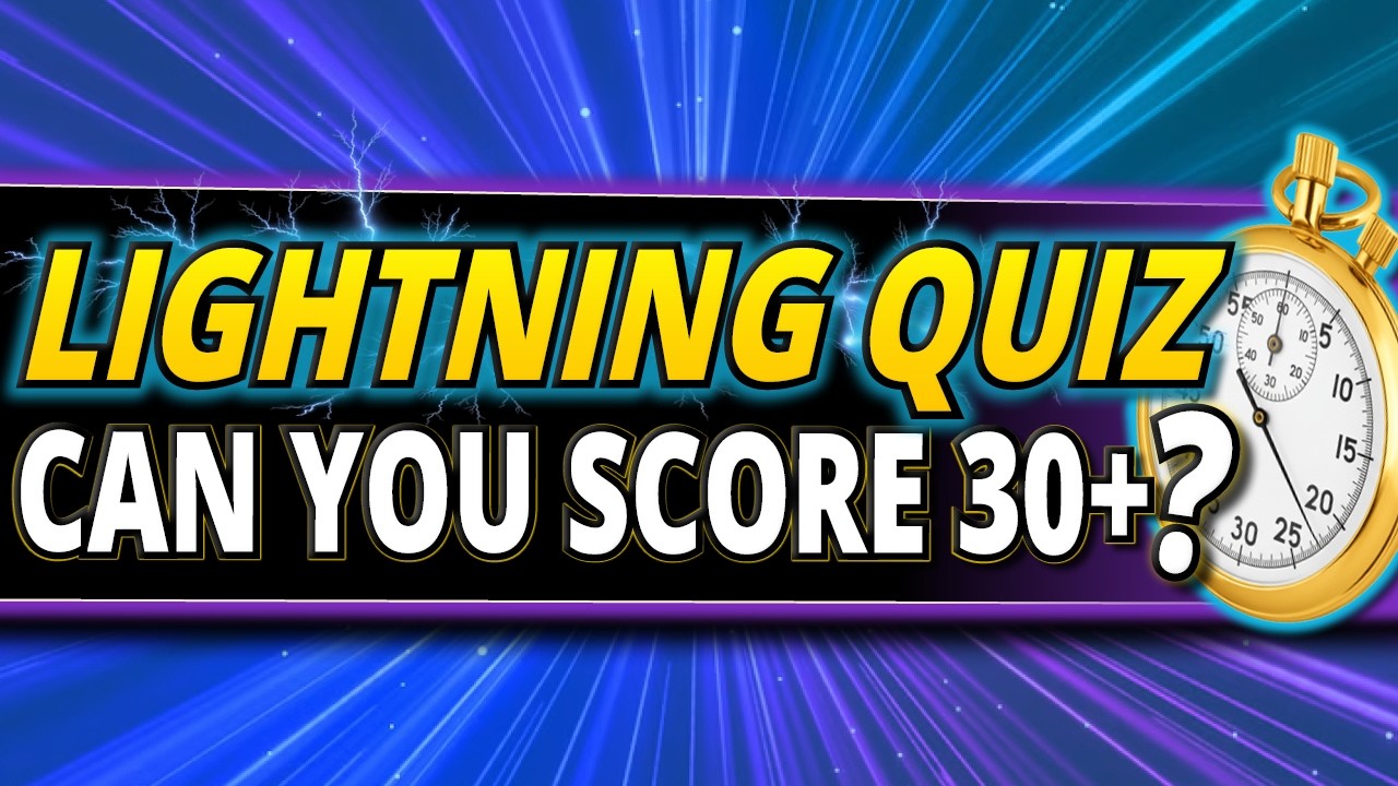 50 RAPID FIRE Quiz Questions EVERYONE Should Beat! ⚡ QUICKFIRE Trivia