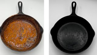 The Secret To Cleaning Rust on your Cast Iron Pan.
