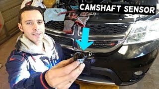 DODGE JOURNEY GRAND CARAVAN CHARGER 3.6 ENGINE CAMSHAFT POSITION SENSOR LOCATION REPLACEMENT