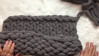 Video #6 - How To Finish Your Simple &amp; Cozy Chunky Knit Blanket (casting off)
