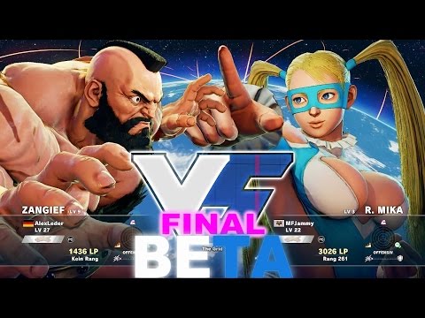SFV Final Beta - Zangief Vs. Mika (Comeback???) - 60fps ✔