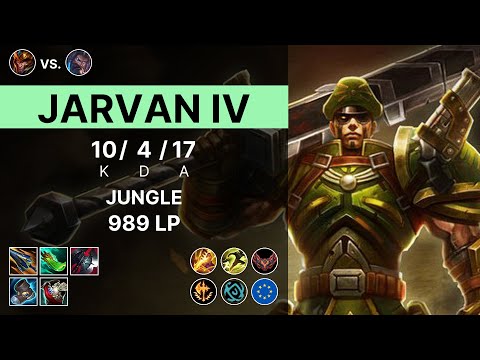 JarvanIV Jungle vs Udyr - 989 LP Grandmaster - EUW 15.11
