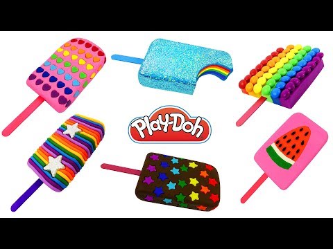 DIY Making Play Doh Ice Cream Popsicles