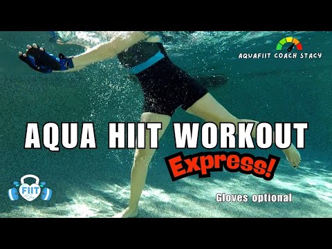 ⚡️ HIIT Express – Quick & Powerful Workout | AquaFIIT with Stacy🔥 20 minute pool workout