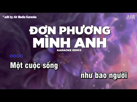 Karaoke Đơn Phương Mình Anh Remix (Tone Nam) - Linh Tuổi Thìn | Beat Remix Dễ Hát Mới Nhất 2025