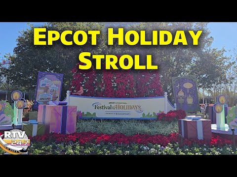 Relaxing Stroll - Epcot Festival of the Holidays 2025 - Walt Disney World 4K 60fps