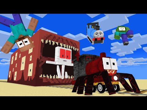 Monster School : THOMAS ALEX GIRLFRIEND | CHOO CHOO CHARLES ATTACK - Minecraft Animation