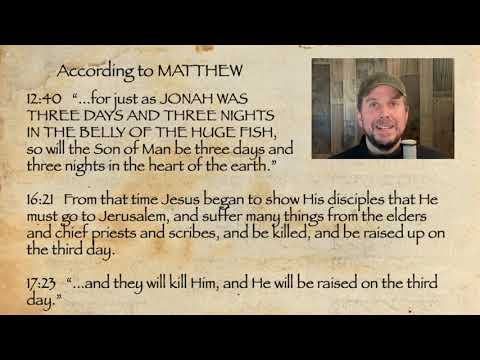 Three Days and Three Nights in the Heart of the Earth (Matthew 12:40)