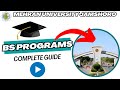 Mehran University BS Programs Complete Guide 2024