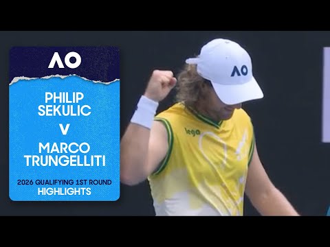 Philip Sekulic v Marco Trungelliti Highlights | Australian Open 2026 Qualifying First Round